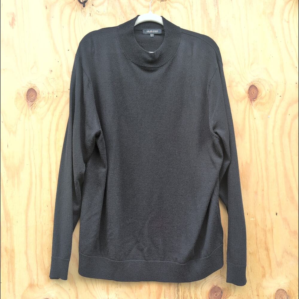 Vintage Murano 100% Merino Wool Made in Australia Black Men's XL